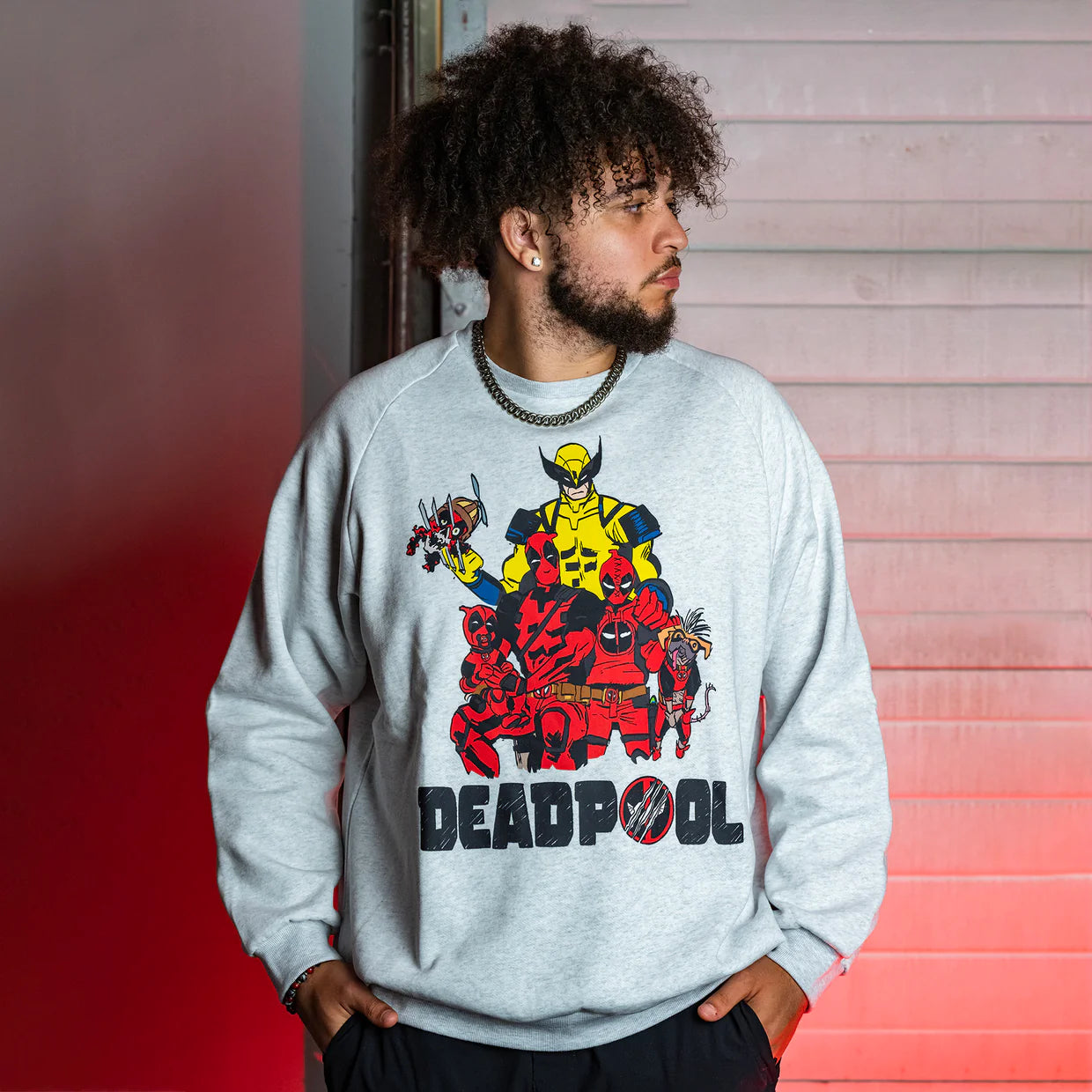 Marvel Deadpool & Wolverine Comic Crewneck Sweatshirt