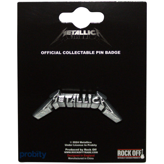 Metallica Band 3D Logo Pewter Pin