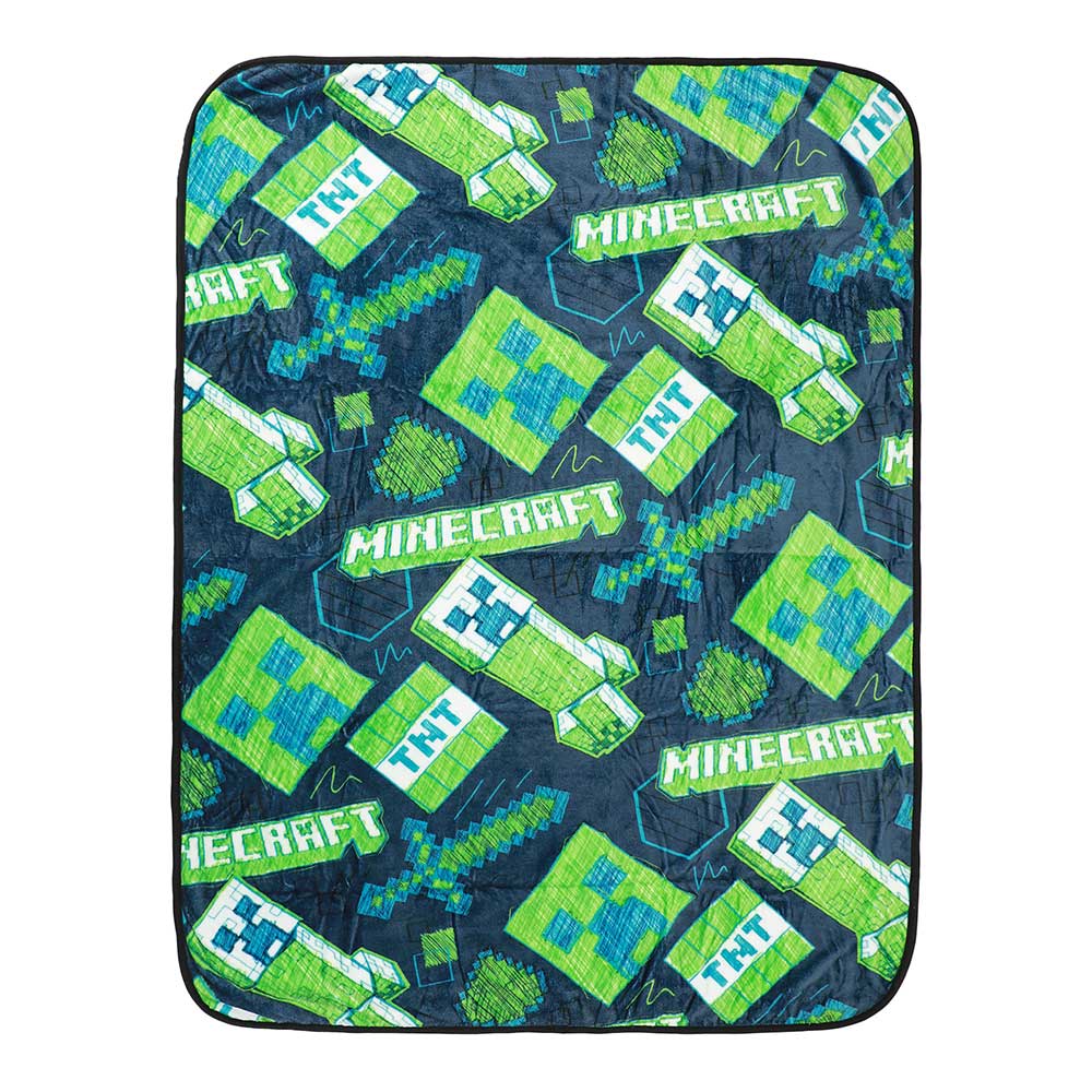 Minecraft Creeper Plush Throw Blanket
