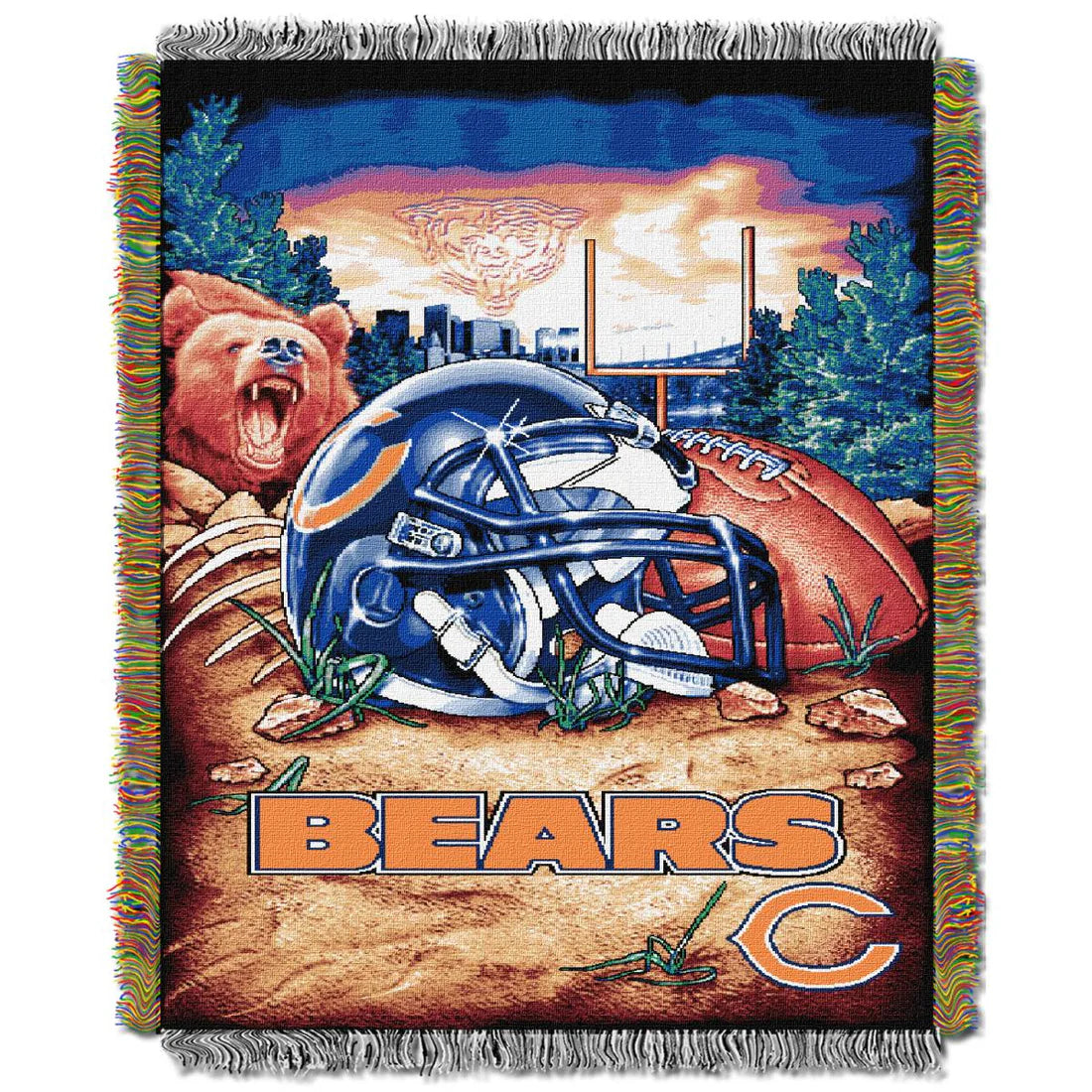 NFL Chicago Bears Woven Tapestry Blanket