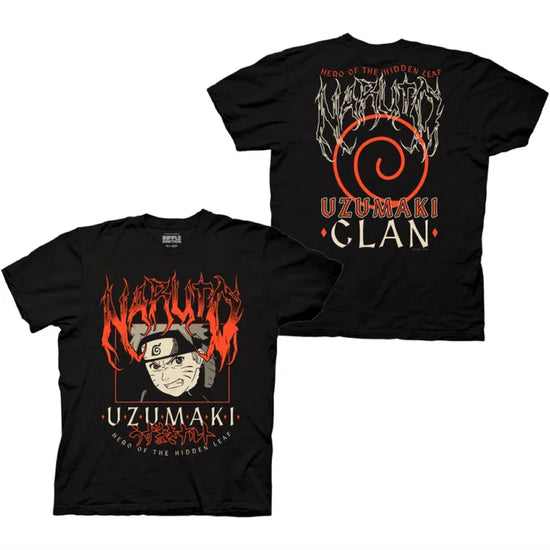 Naruto Uzumaki Clan Metal Band Graphic T-Shirt