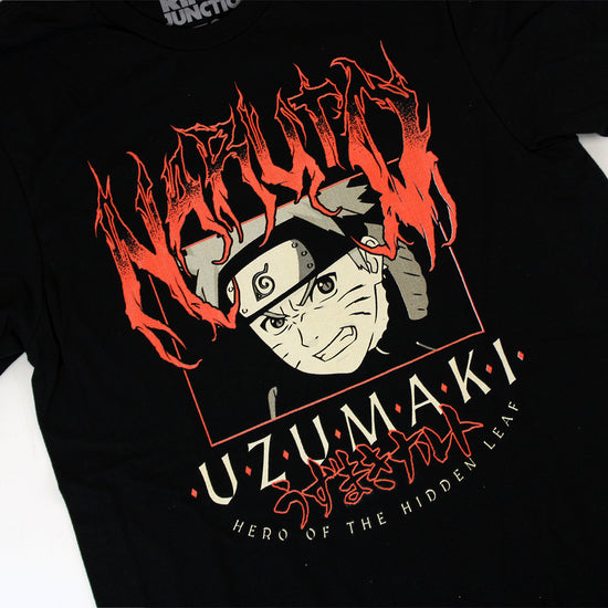 Naruto Uzumaki Clan Metal Band Graphic T Shirt