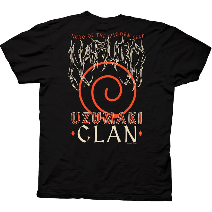 Naruto Uzumaki Clan Metal Band Graphic T-Shirt