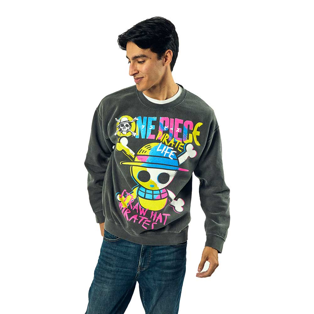 One Piece Straw Hat Pirates Neon Graffiti Unisex Sweatshirt