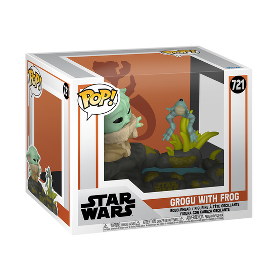 Star Wars The Mandalorian Grogu with Frog Funko Pop! Deluxe