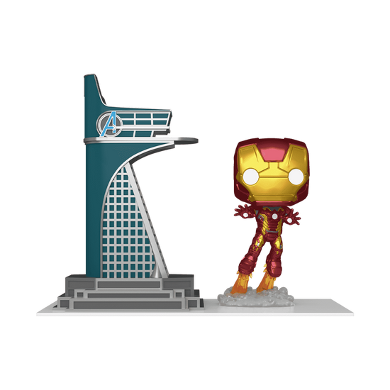 Avengers Tower and Iron Man PX Excluvise Glow Marvel Funko Pop! Town Set #35