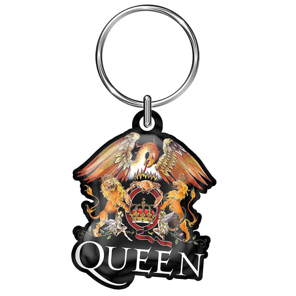 Queen Crest Logo Die-Cast Keychain