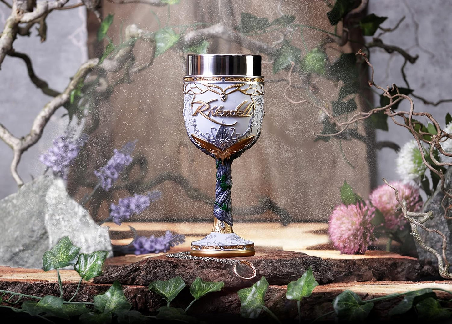 Lord of the Rings Rivendell Sculpted Resin Goblet by Nemesis Now