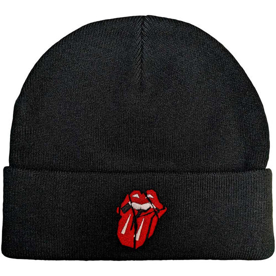 Rolling Stones Classic Rock Embroidered Black Beanie Hat