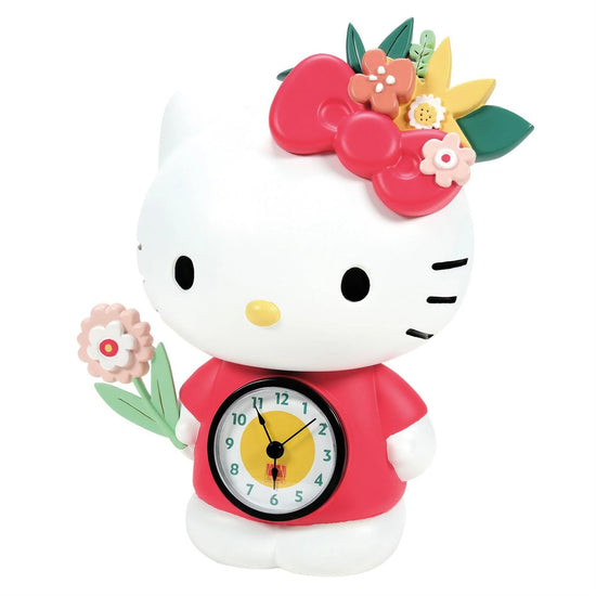 Sanrio Hello Kitty Flower Desktop Clock Statue