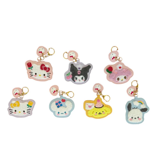 Sanrio 50th Anniversary Hello Kitty Embroidered D-Cut Keyring Blind Bag