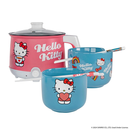 Sanrio Hello Kitty Hot Pot with Ramen Bowls