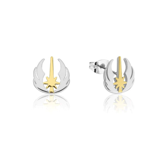 Jedi Order Star Wars Two-Tone Precious Metals Gold Plated Stud Earrings