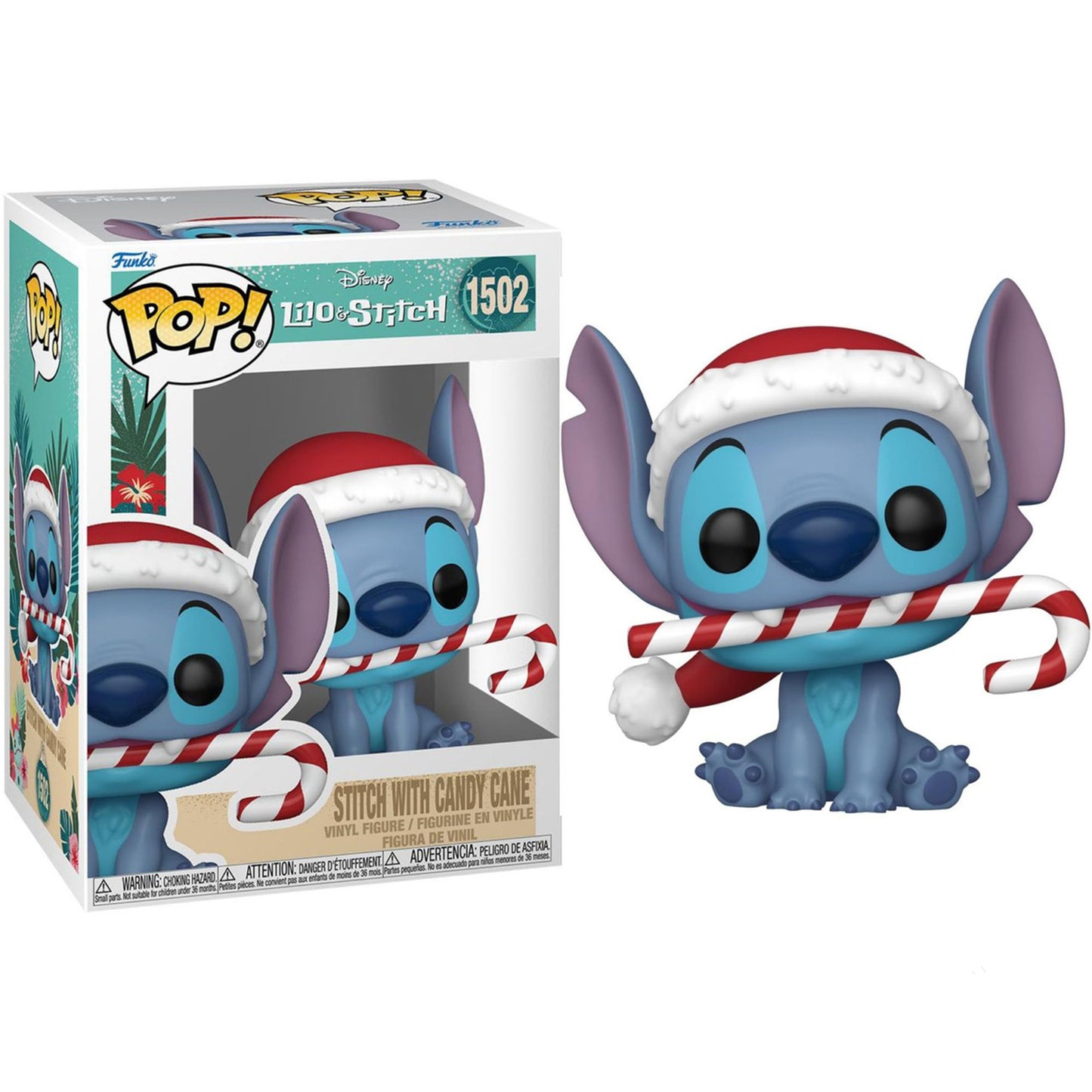 Disney Stitch with Candy Cane Holiday Funko Pop!