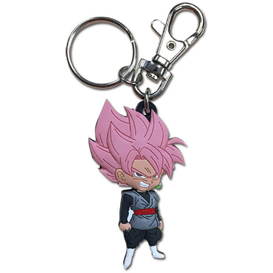 Dragon Ball Z Goku Black Super Saiyan Rose Chibi Rubber Keychain