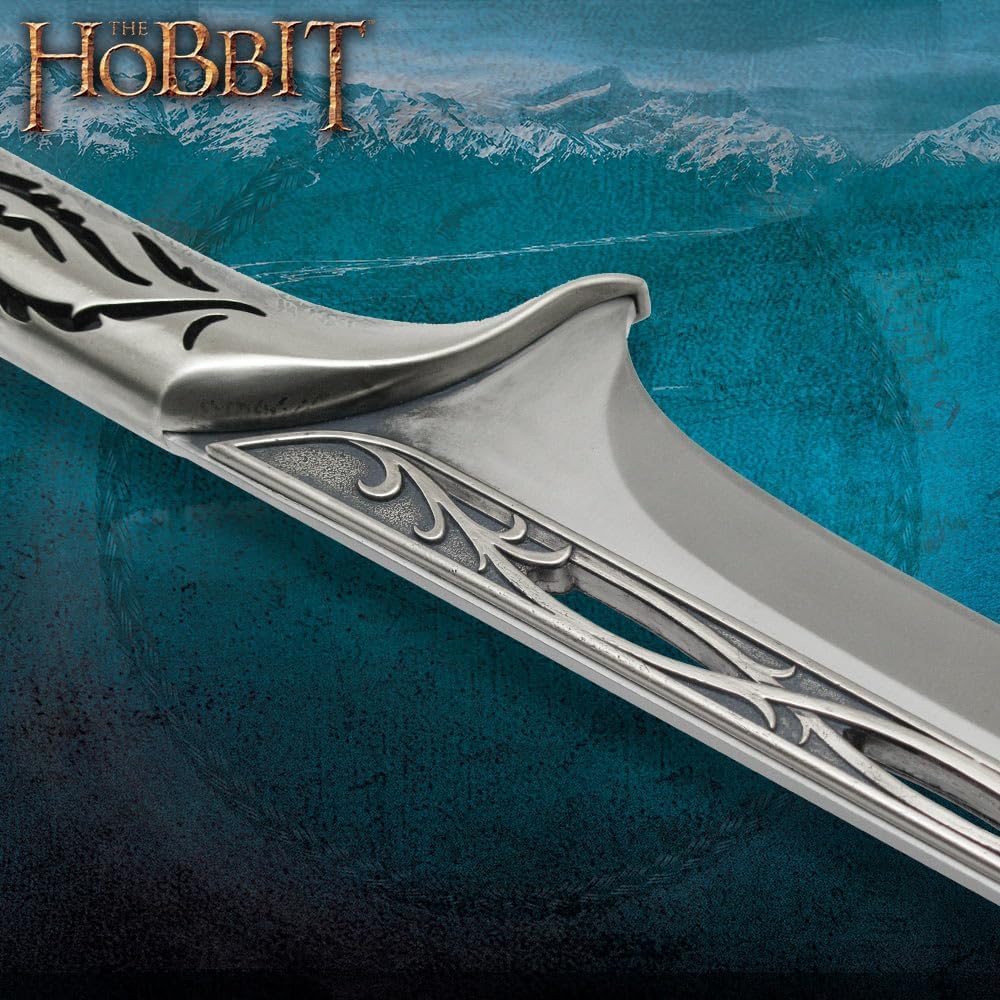 The Hobbit Sword Of Thranduil the Elvenking Replica with Wall Plaque