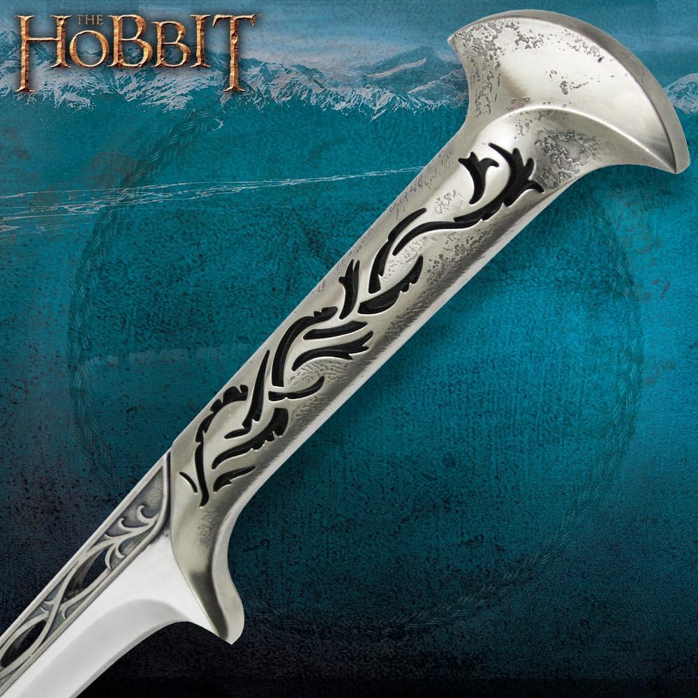 The Hobbit Sword Of Thranduil the Elvenking Replica with Wall Plaque