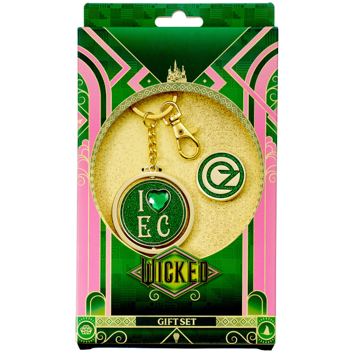 Wicked "I Love Emerald City" Tourist Enamel Keychain and Pin Set