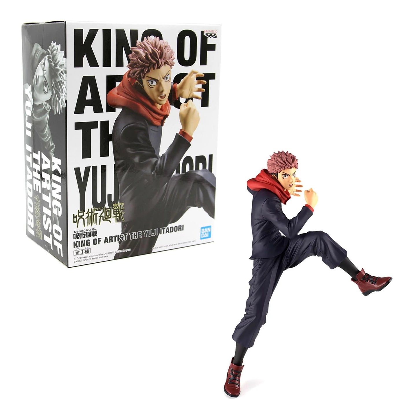 Jujutsu Kaisen Yuji Itadori King of Artist Figure by Bandai