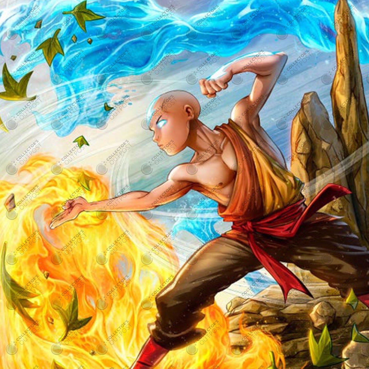  Aang Master of Elements (Avatar: The Last Airbender) Premium Art Print