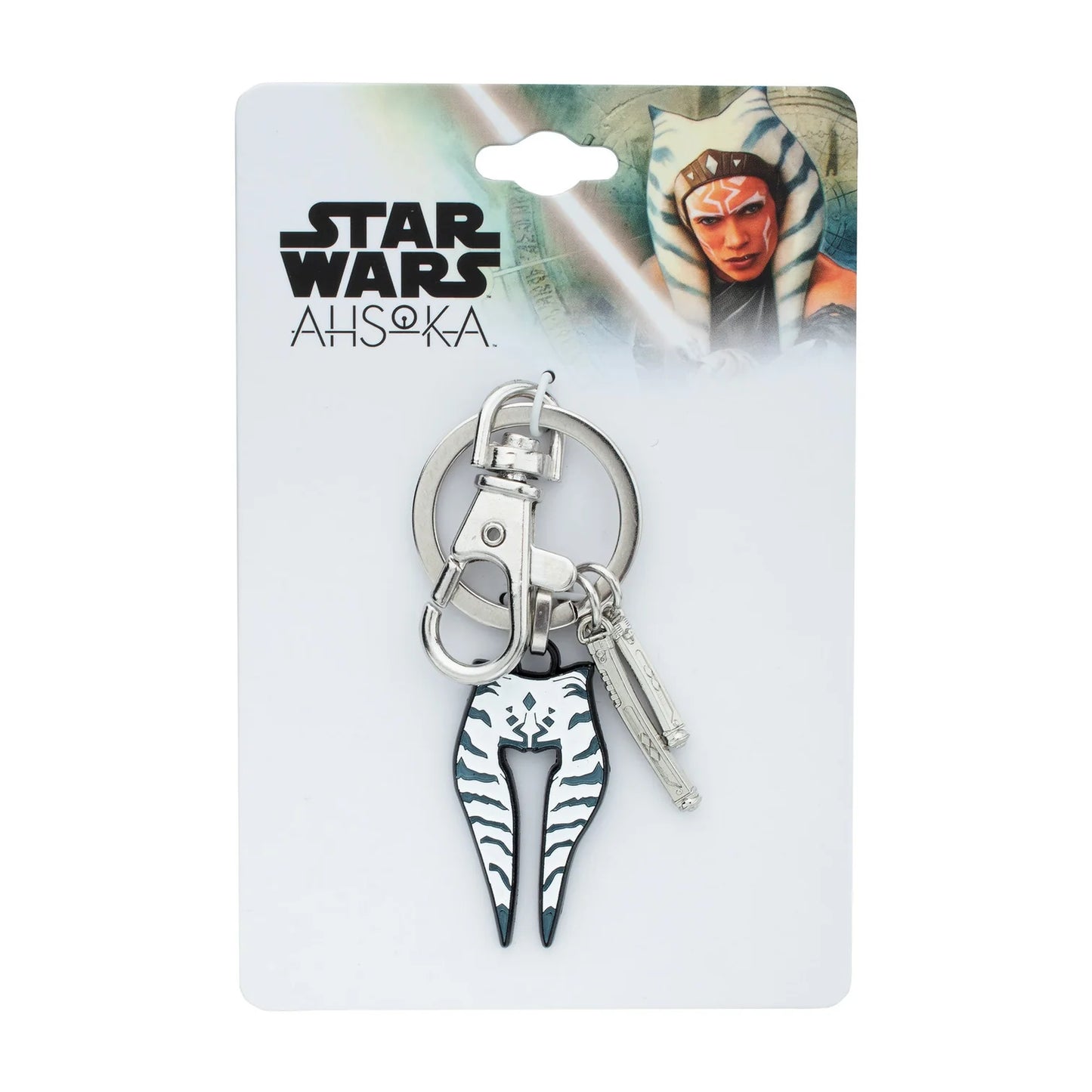 Ahsoka Headdress & Lightsabers (Star Wars: Ahsoka) Multi-Charm Enamel Keychain