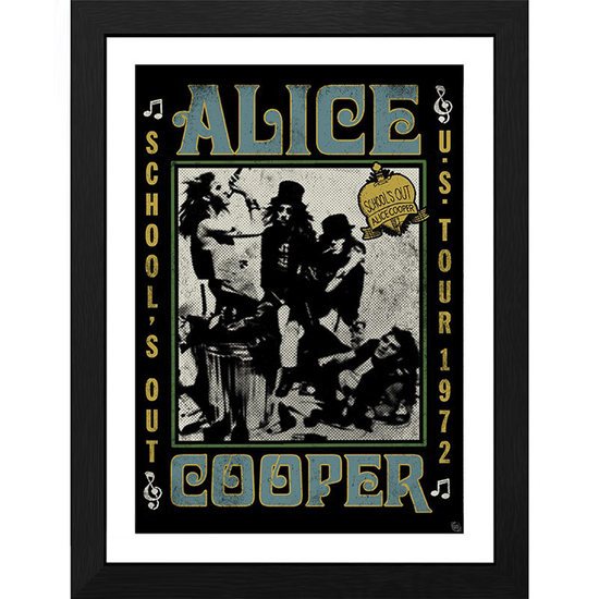 Alice Cooper "Schools Out Tour '72" Framed Art Print