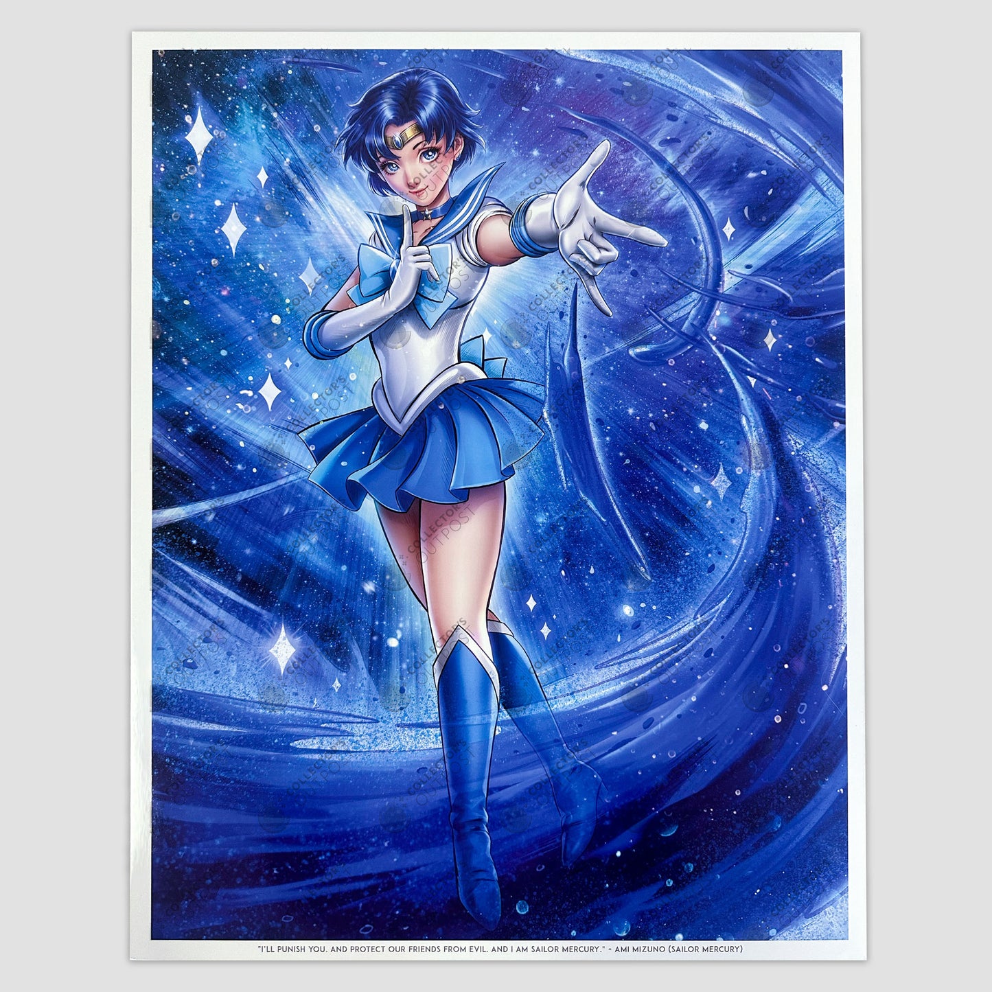 Load image into Gallery viewer, Ami Mizuno (Sailor Mercury) Sailor Moon Premium Art Print

