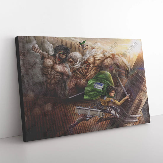 Load image into Gallery viewer, Attack On Titan &amp;quot;The Wall&amp;#39;s Defenders&amp;quot; (Landscape) Premium Art Print
