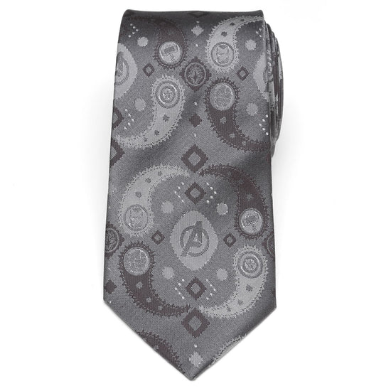 Avengers Paisley Icons (Gray) Marvel Fine Necktie