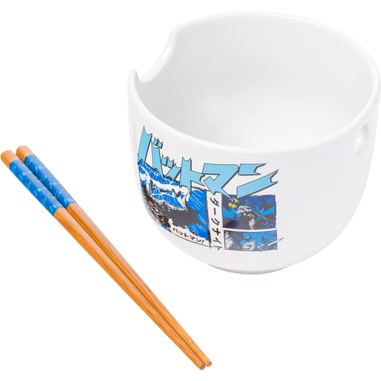 DC Comics Batman Manga Panel Ramen Bowl with Chopsticks