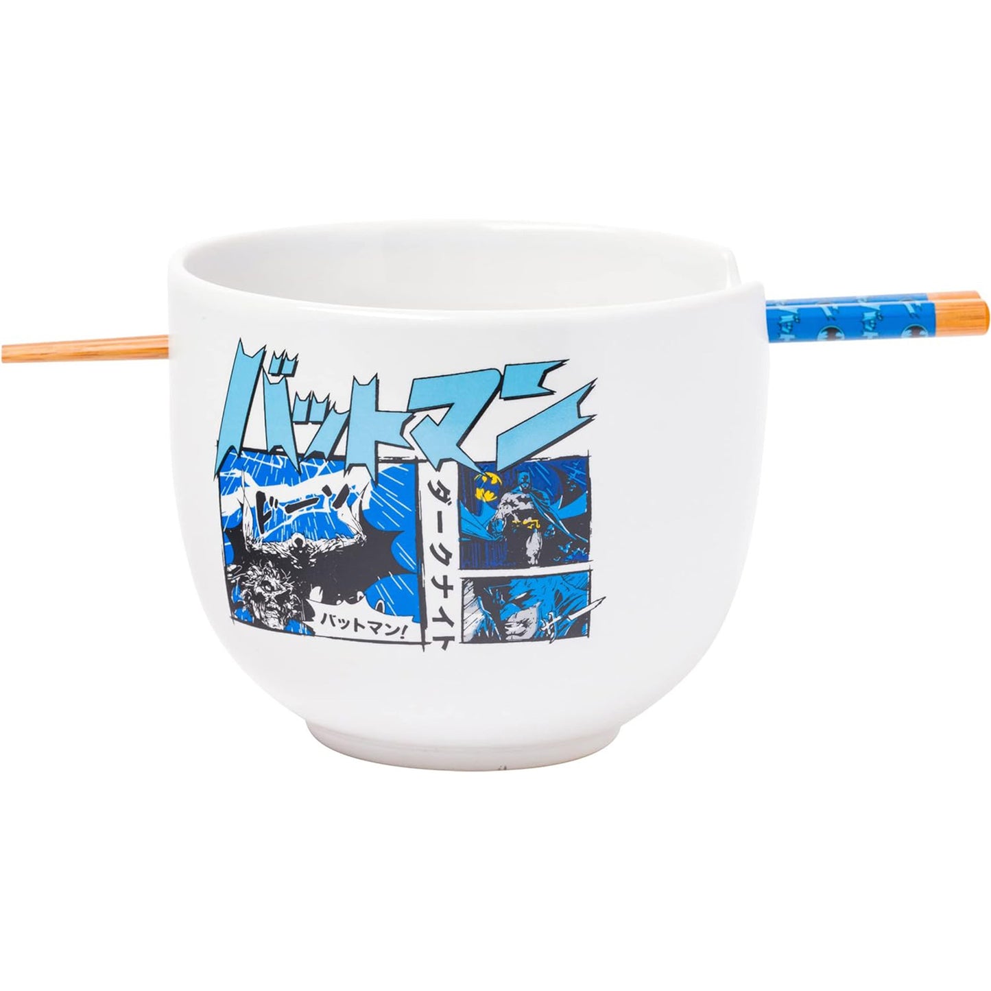 DC Comics Batman Manga Panel Ramen Bowl with Chopsticks