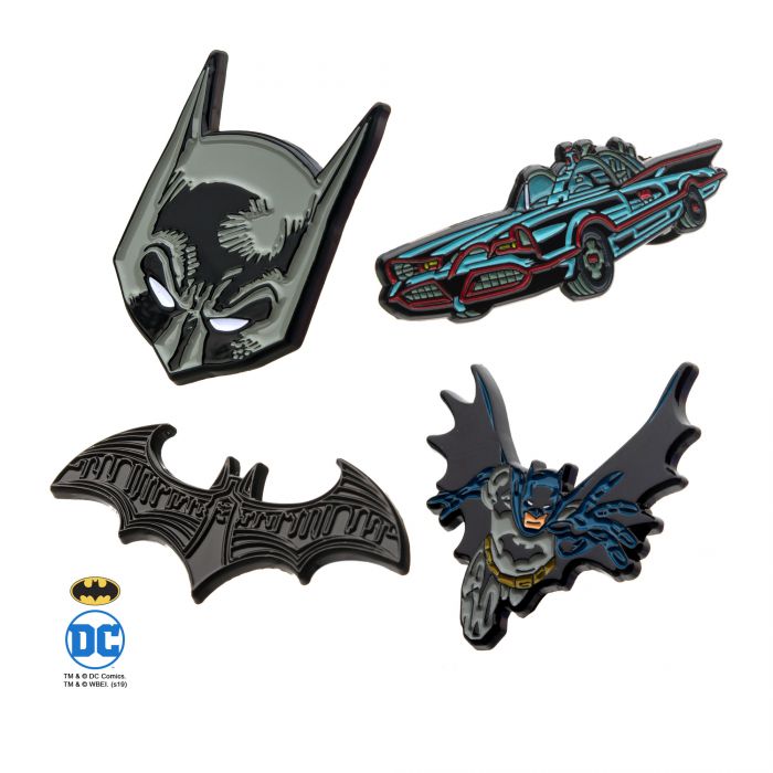 Batman DC Comics 4-piece Enamel Lapel Pin Set