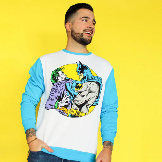 Batman & The Joker (DC Comics) Crew Neck Sweater by Cakeworthy
