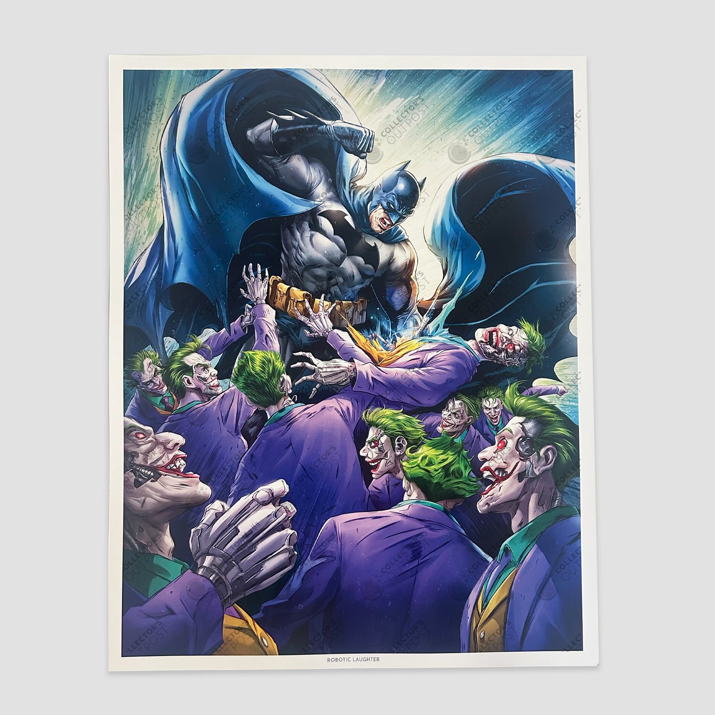 Batman Vs. Joker "Robotic Laughter" (DC Comics) Premium Art Print