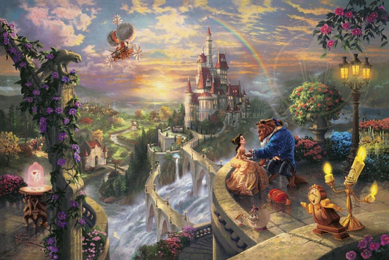 Beauty and the Beast "Falling in Love" Disney Thomas Kinkade Framed Art PrintBeauty and the Beast "Falling in Love" Disney Thomas Kinkade Framed Art Print
