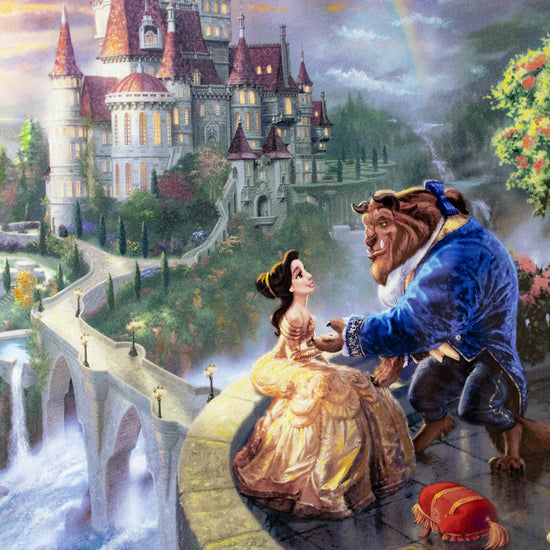 Beauty and the Beast "Falling in Love" Disney Thomas Kinkade Framed Art Print