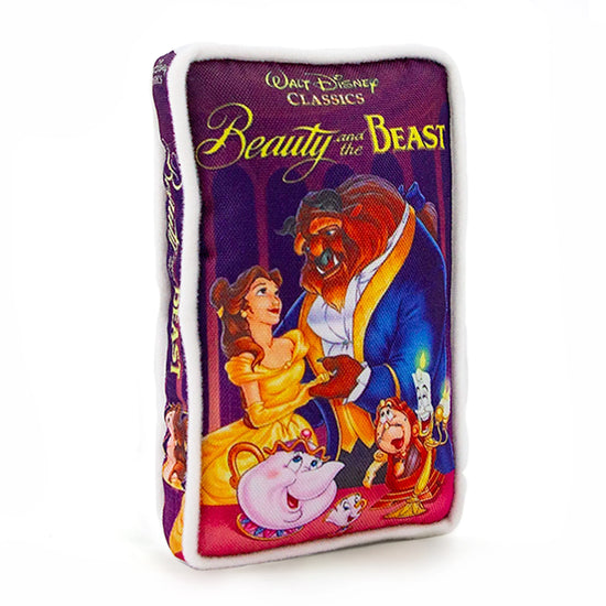 Beauty and the Beast VHS Box Squeaky Plush Dog Toy