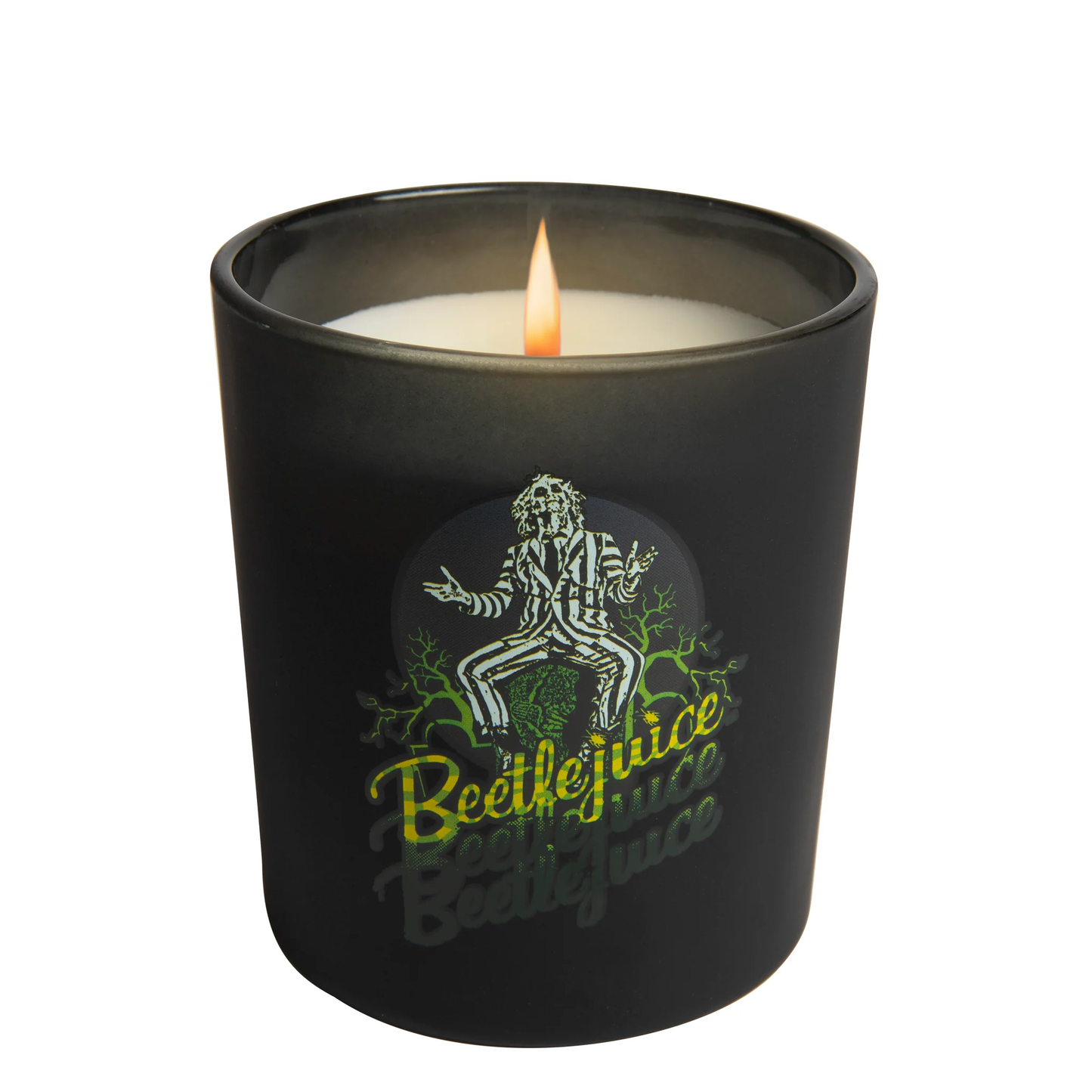 Beetlejuice Glass Votive Candle