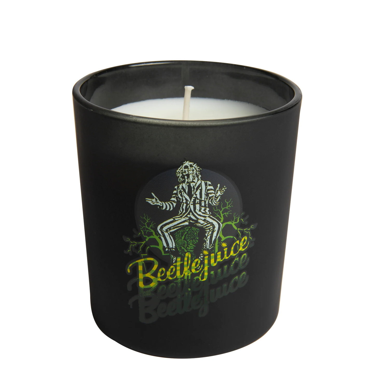 Beetlejuice Glass Votive Candle