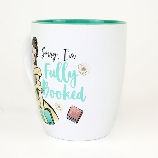 Belle Beauty and The Beast "Fully Booked" Disney 25oz Ceramic Mug