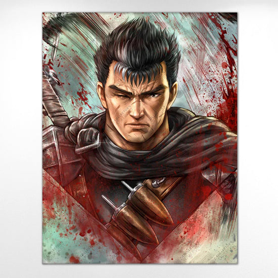 Branded Mercenary (Berserk) Guts the Black Swordsman Legacy Portrait Art Print