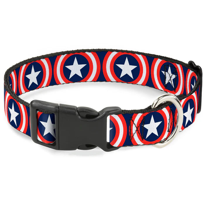 Captain America Nylon Buckle Dog Collar