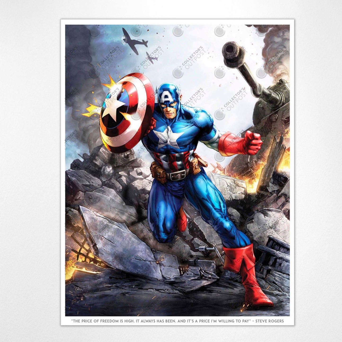 Springe plantageejer famlende Captain America "The Price of Freedom" (Marvel Avengers) Premium Art P –  Collector's Outpost