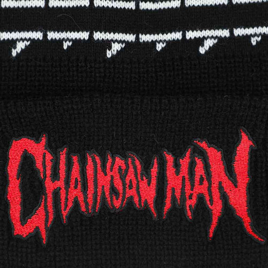 Chainsaw Man Logo Embroidered Cuff Beanie Hat