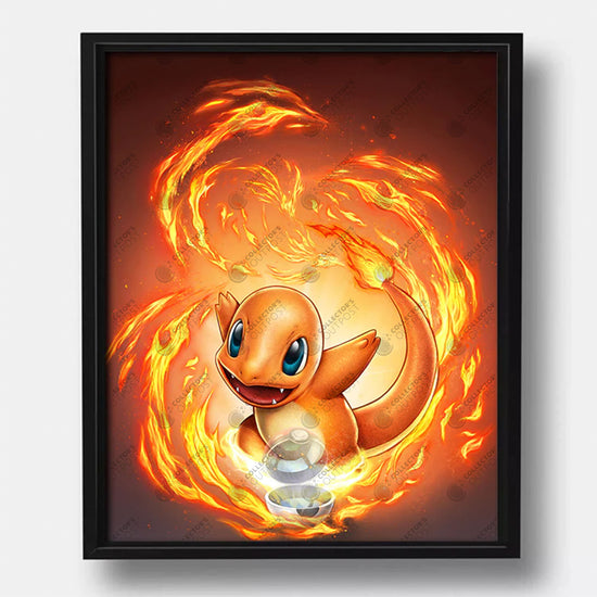 Charmander #004 (Pokemon) Premium Art Print