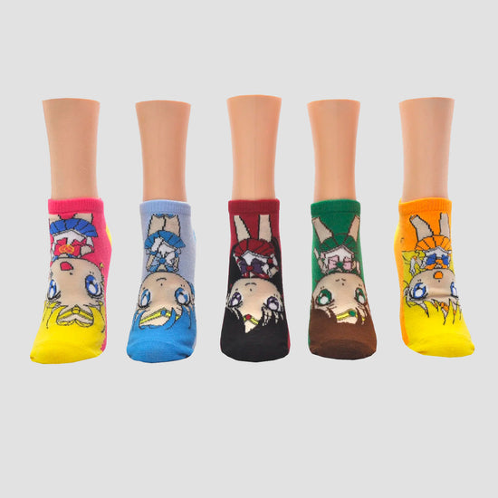 Chibi Sailor Scouts (Sailor Moon) Ladies Ankle Socks 5 Pair Set