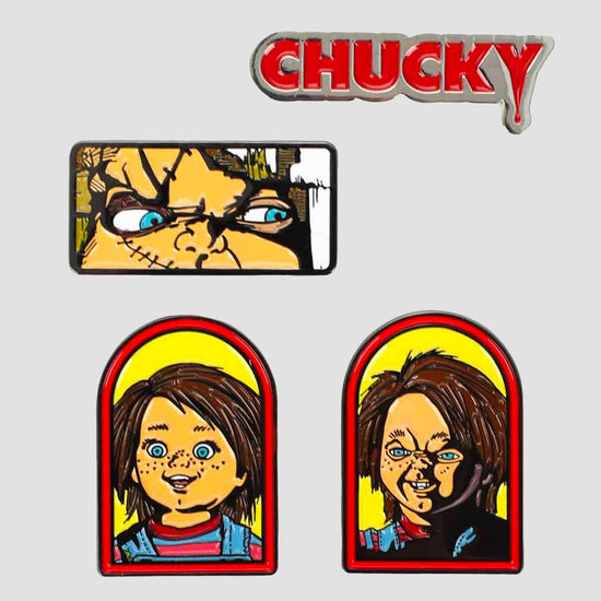 Load image into Gallery viewer, Chucky (Child&amp;#39;s Play) Enamel Pin Set
