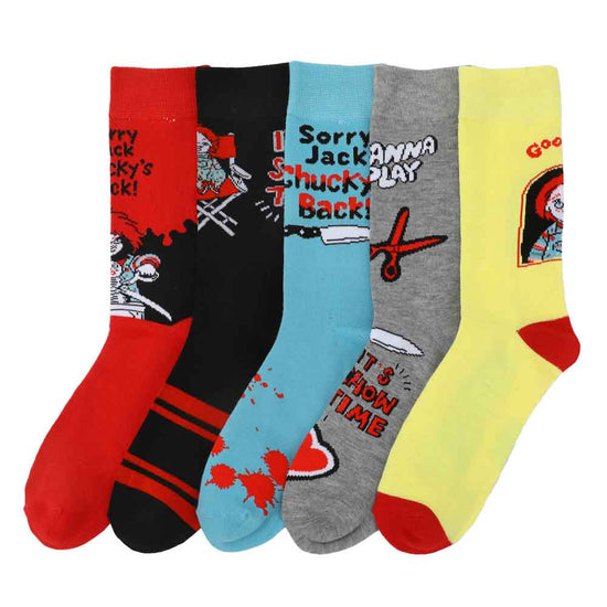 Chucky Child's Play Crew Sock 5 Pack