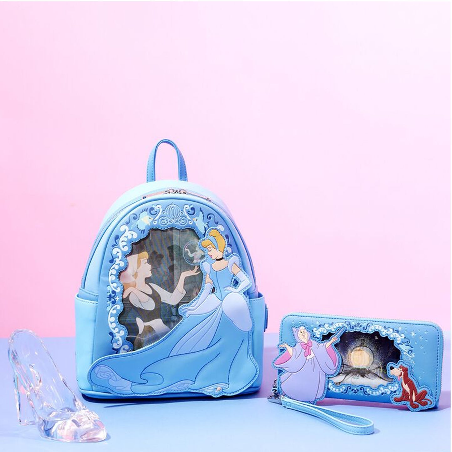 Cinderella (Disney) Lenticular Princess Series Zip-Around Wristlet Wallet by Loungefly