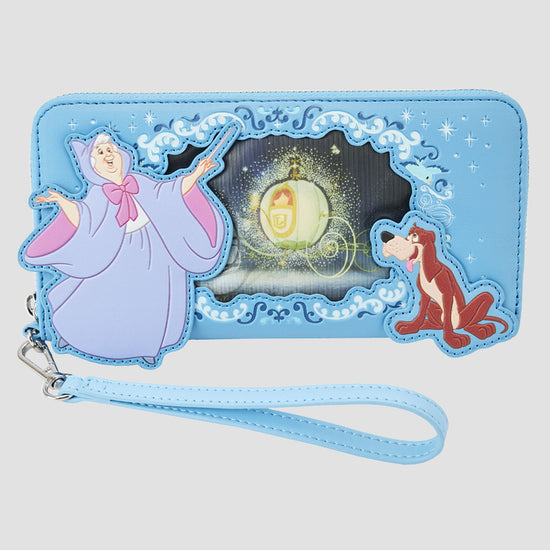 Load image into Gallery viewer, Cinderella (Disney) Lenticular Princess Series Zip-Around Wristlet Wallet by Loungefly
